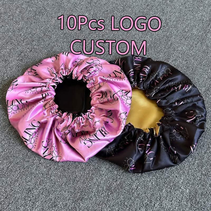 Satin Hair Bonnet - Custom Silk Bonnets Personalized Satin Sleep