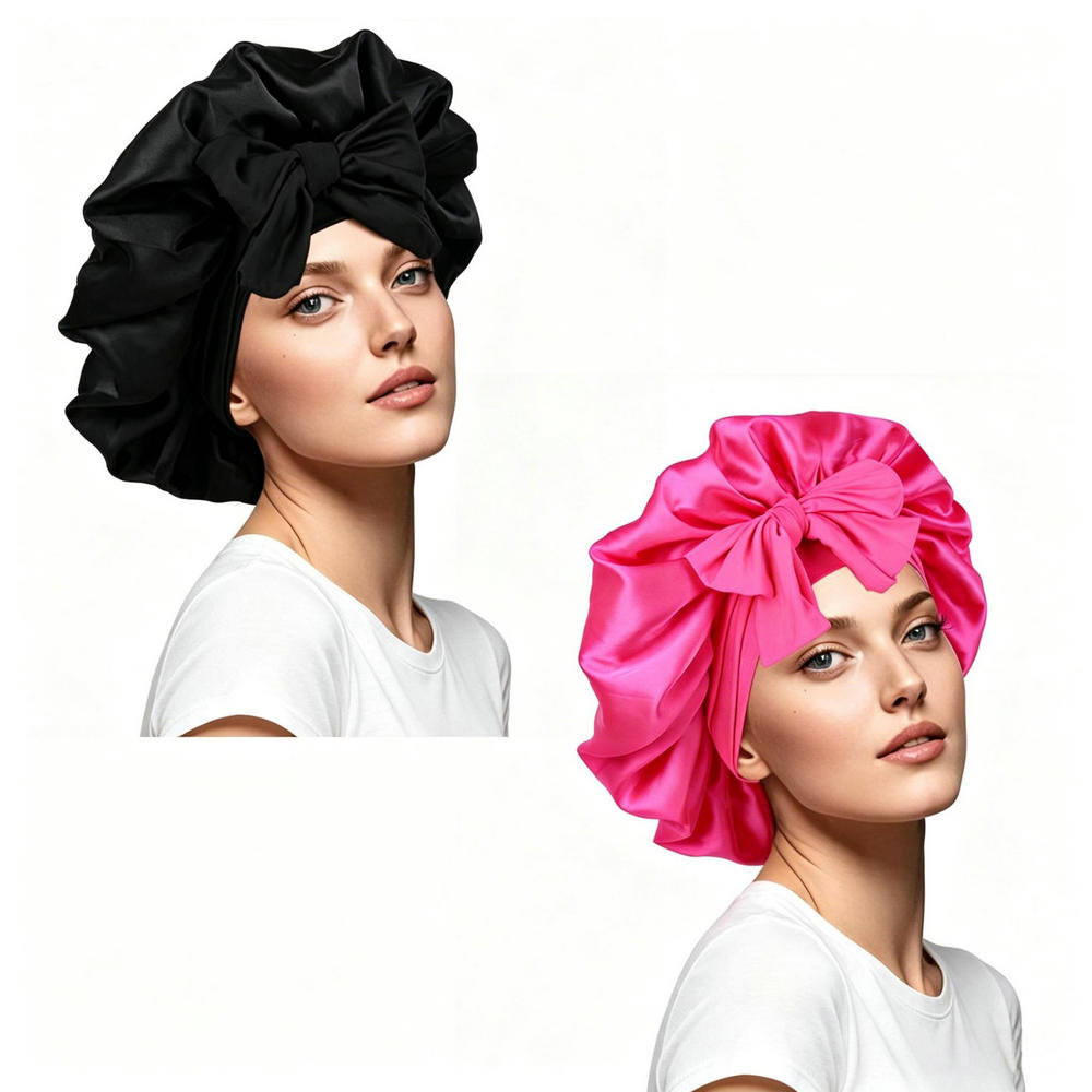 2 PCS Satin Bonnets for Women  - đánh giá và giá Satin Hair Bonnet