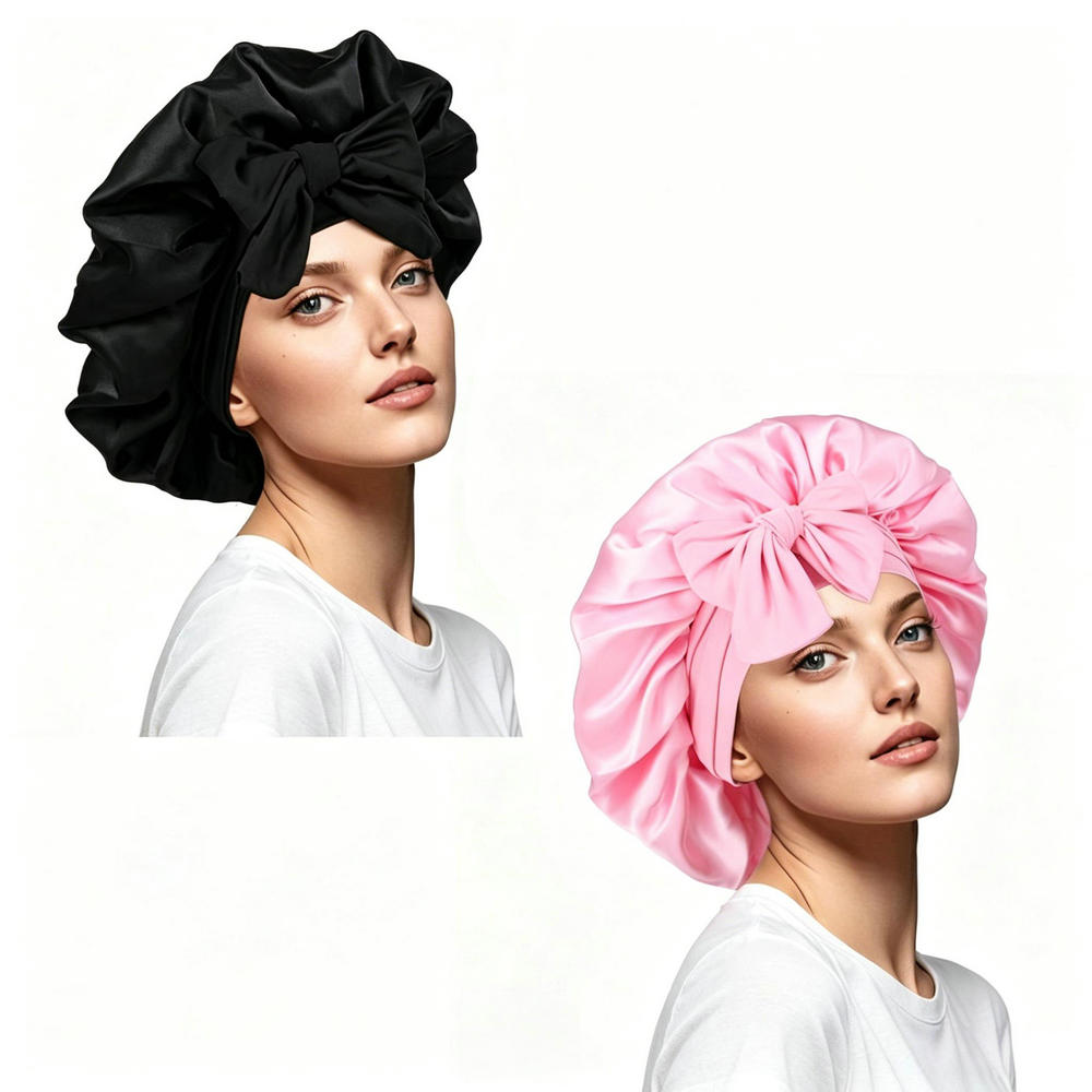 2 PCS Satin Bonnets for Women  - đánh giá và giá Satin Hair Bonnet