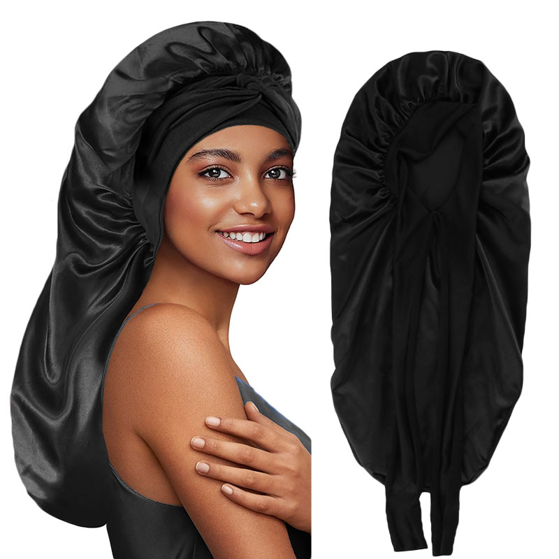 Solid Color Bowknot Braid Bonn - đánh giá và giá Satin Hair Bonnet