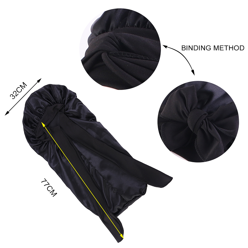 Solid Color Bowknot Braid Bonn - đánh giá và giá Satin Hair Bonnet