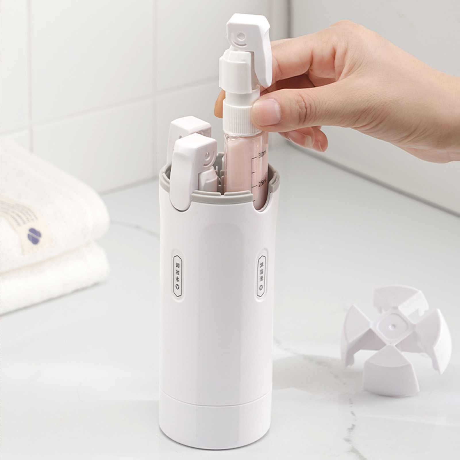 4-in-1 Travel Liquid Dispenser - đánh giá và giá Dry Shampoo Travel