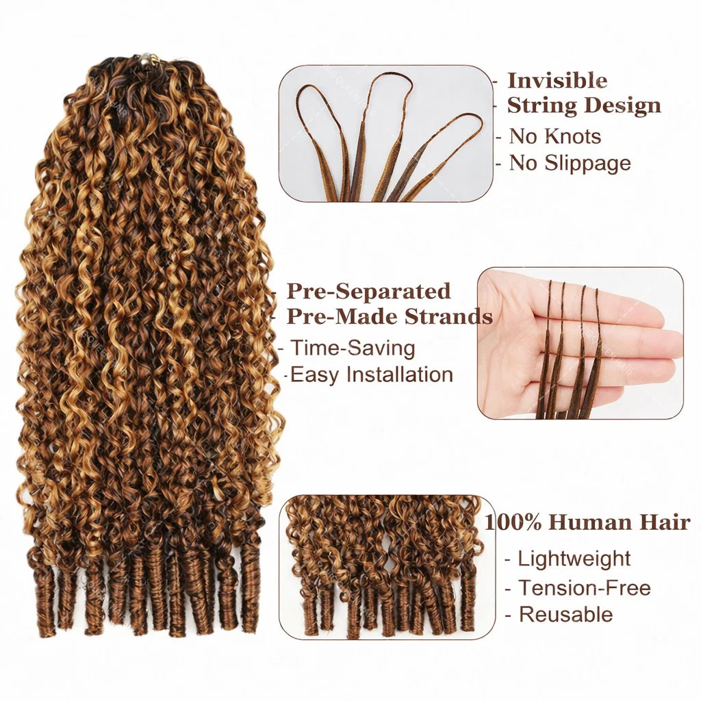 P427 Highlight Burmese Curly F - đánh giá và giá Crochet Braiding Hair
