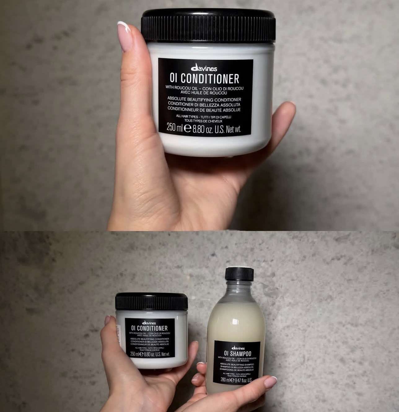 Davines OI Hair Shampoo Condit - đánh giá và giá Hair Care Clinic