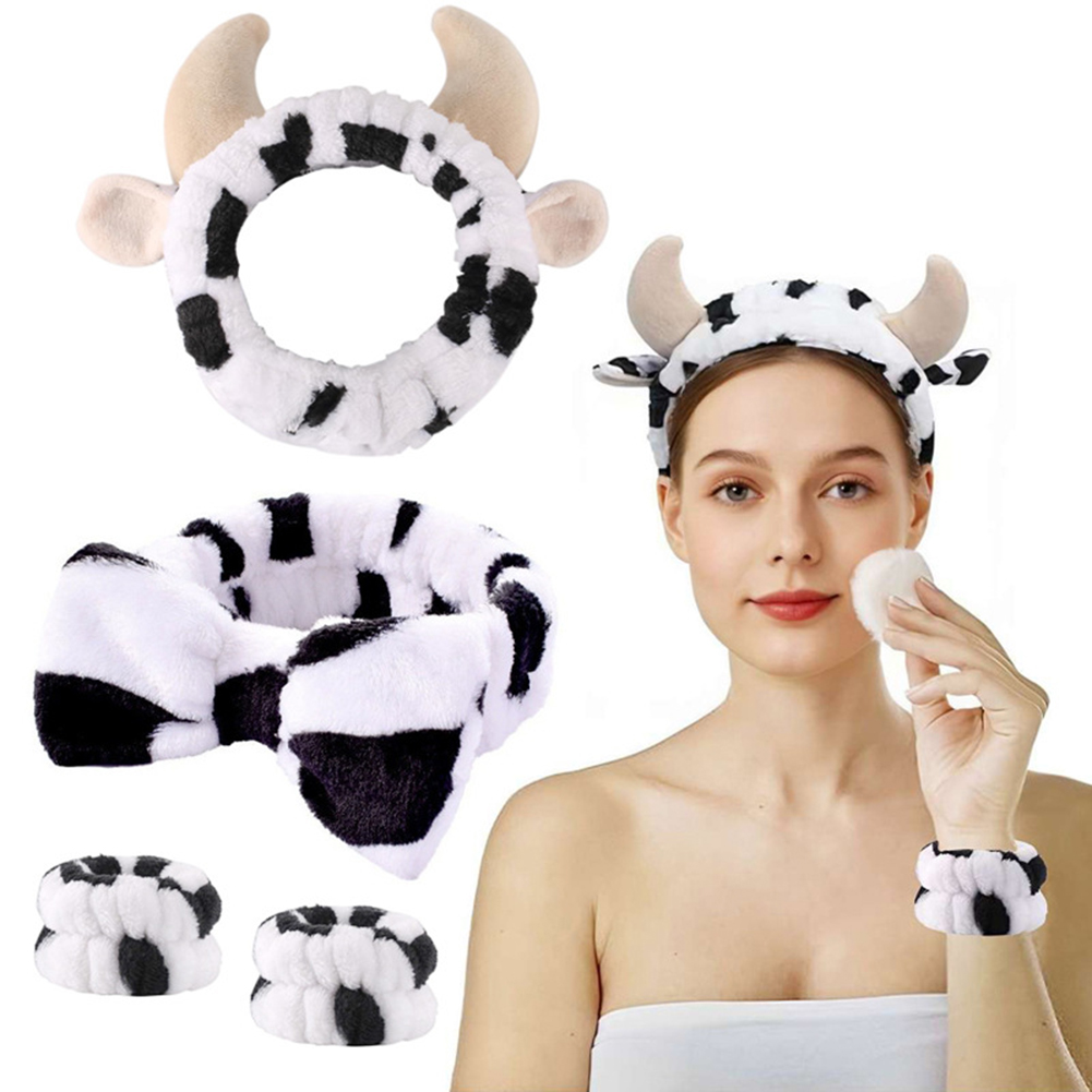 4pcs 3D Cow Headband Super Cut - đánh giá và giá Hair Care Set