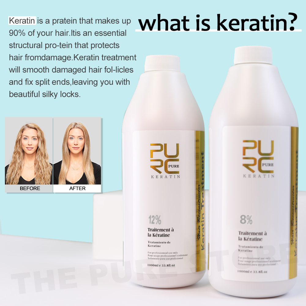 PURC 8% Keratin Smoothing Trea - đánh giá và giá Hair Care Frizzy Hair