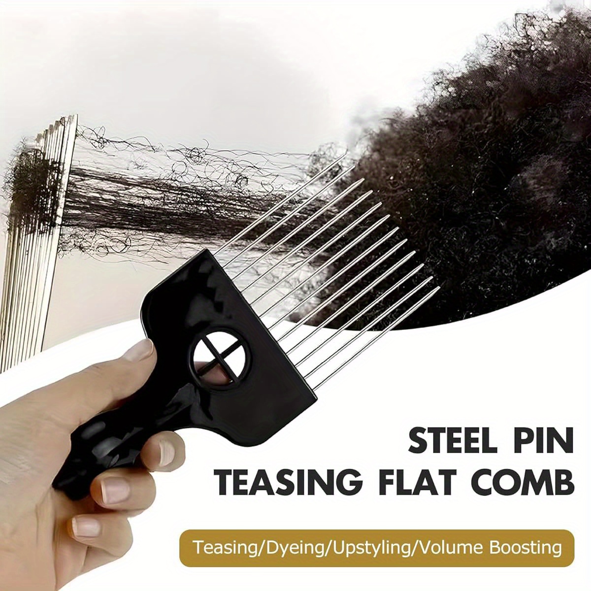 1- Piece Stainless Steel Afro  - đánh giá và giá Afro Pick Comb