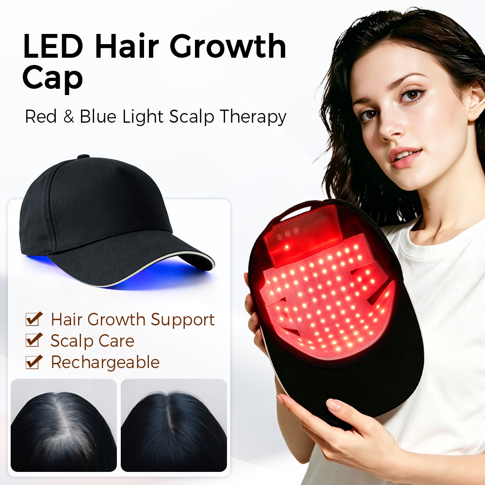 LED Hair Growth Cap Red Blue L - đánh giá và giá Hair Care Frizzy Hair