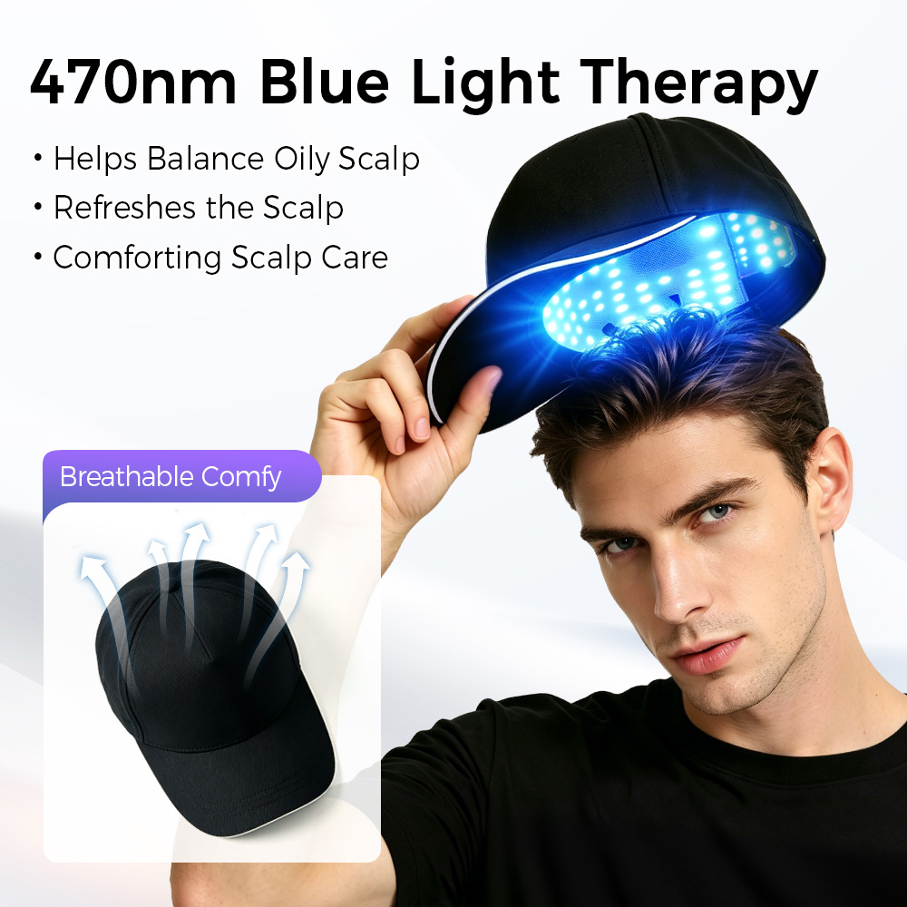 LED Hair Growth Cap Red Blue L - đánh giá và giá Hair Care Frizzy Hair