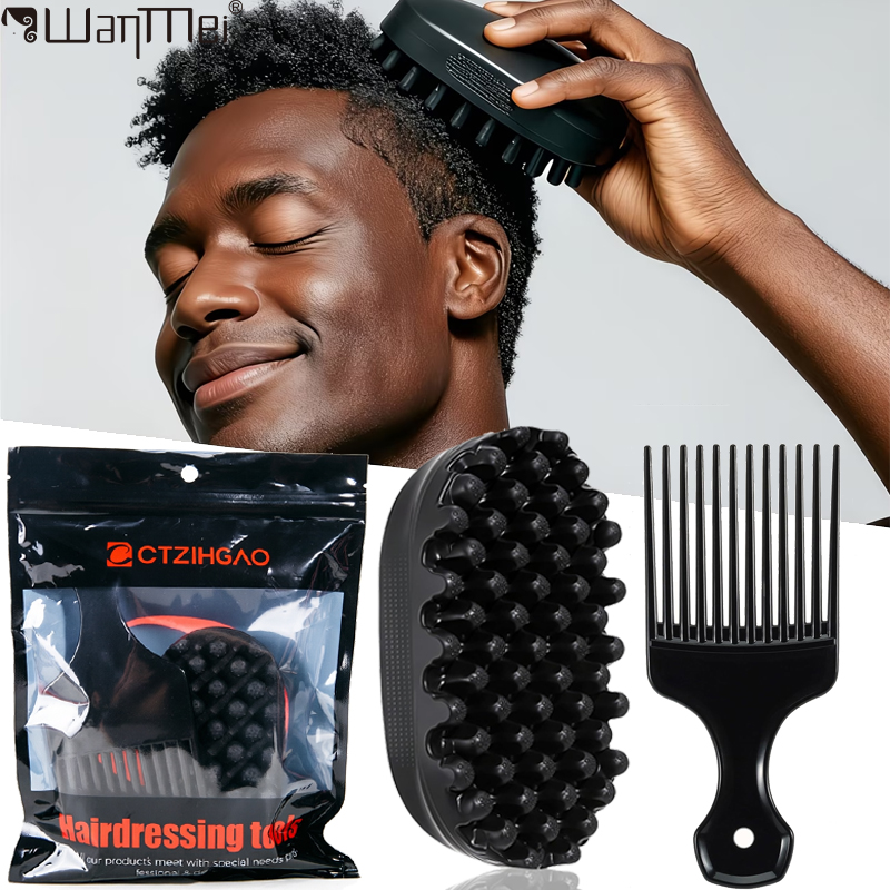 Silicone Magic Twist Hair Brus - đánh giá và giá Afro Pick Comb