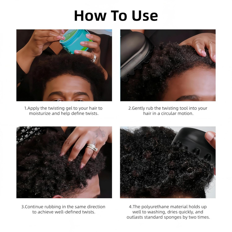 Silicone Magic Twist Hair Brus - đánh giá và giá Afro Pick Comb